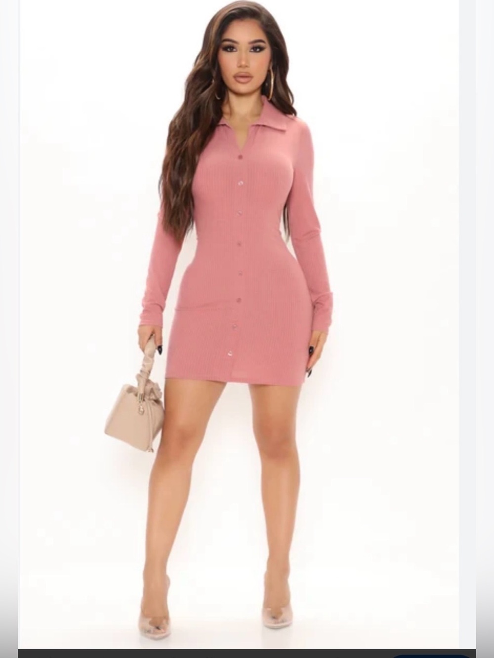 Jolie & Joy Dress Dusty Rose Size Junior Medium PTP 15” to 17” NWT